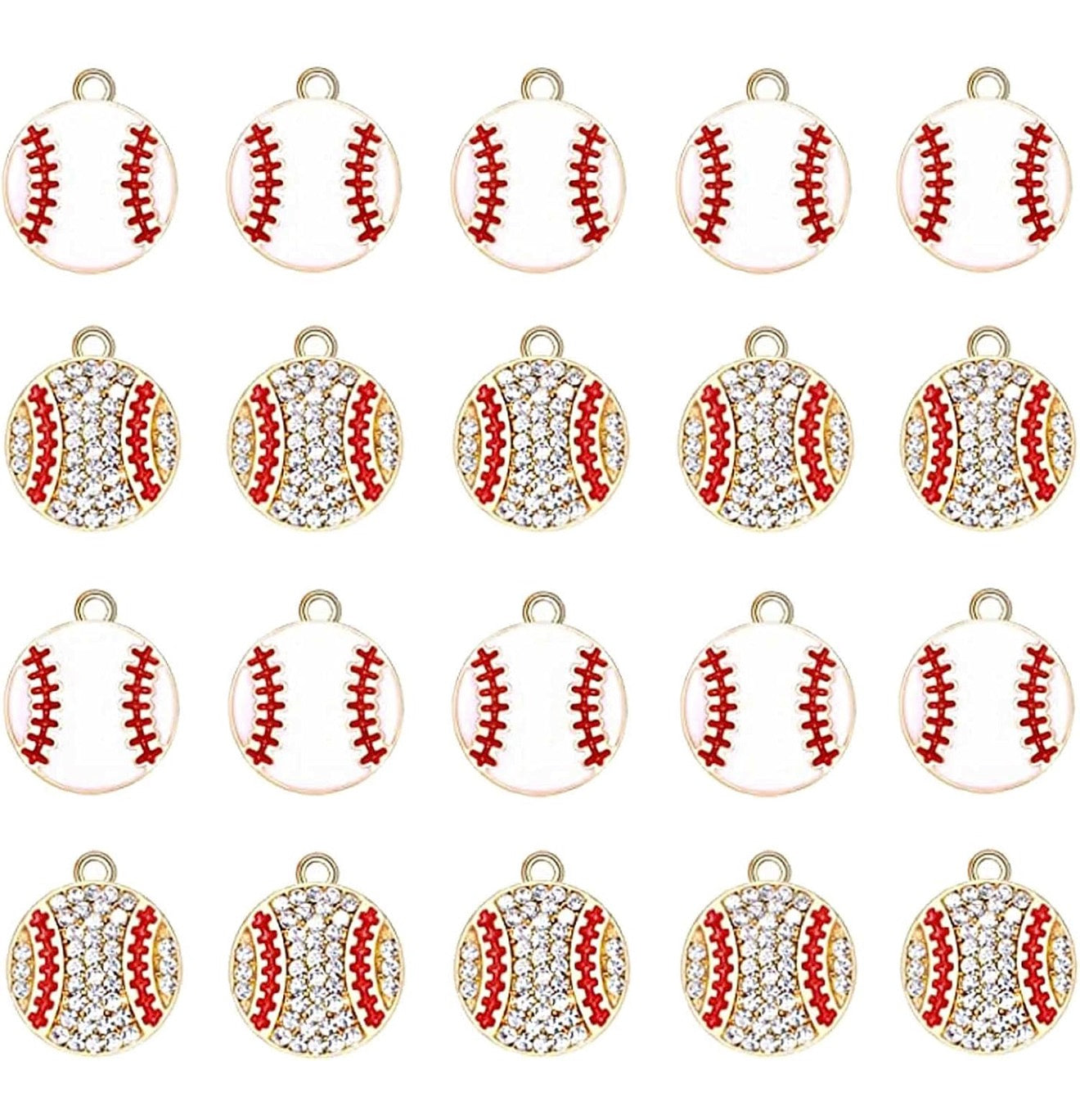 Baseball Charm ( glitter )