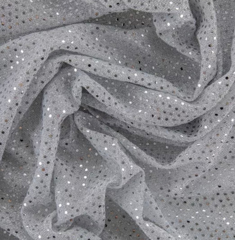 Silver Glitter Mesh