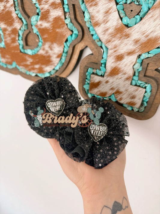 Black Glitter Mesh