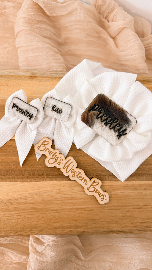 Custom Cowhide Name Patches ( Piggies)