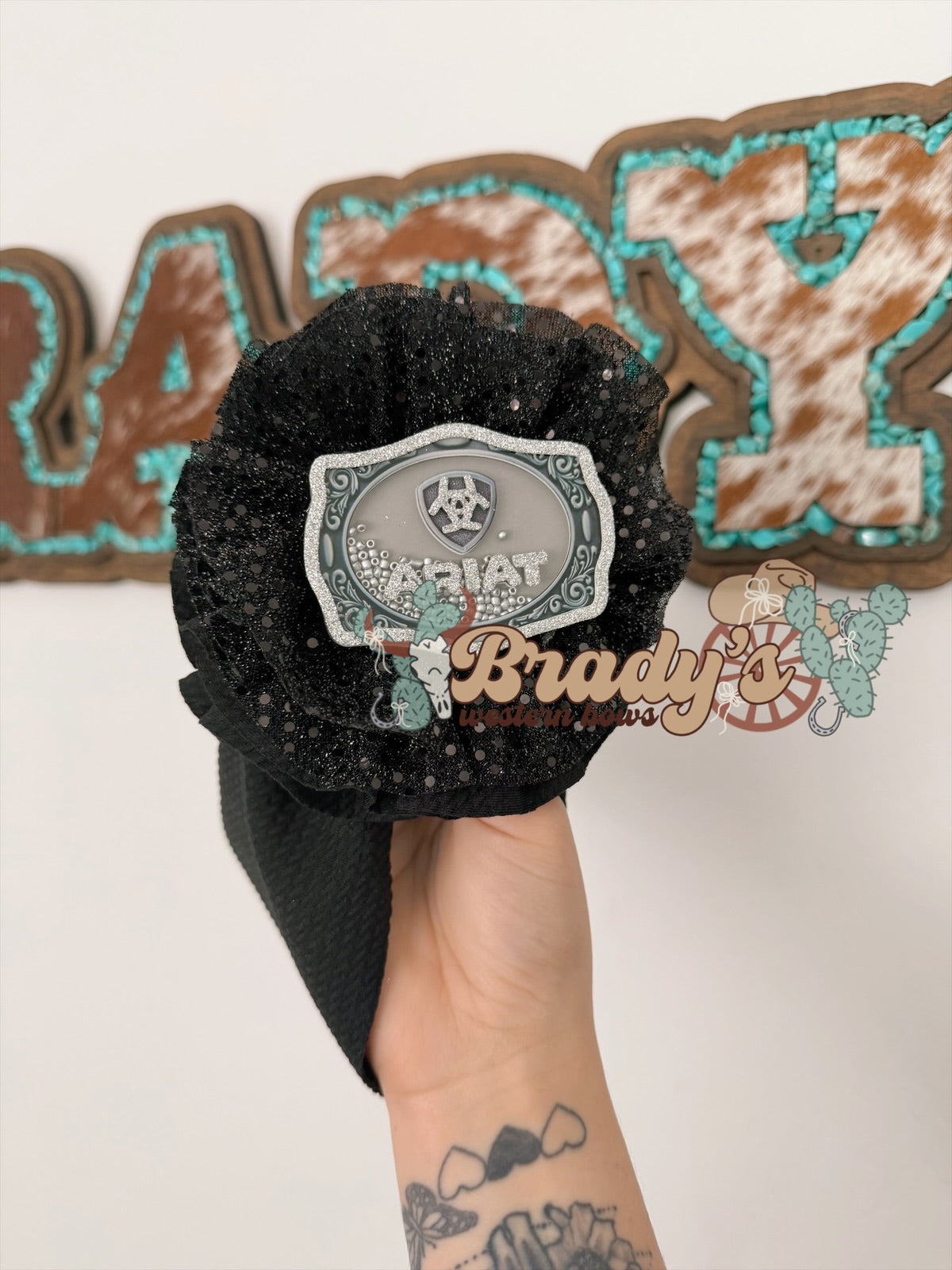 Black Glitter Mesh