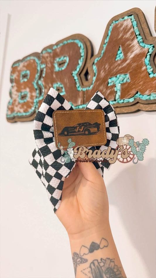 Leather Race Car Patch