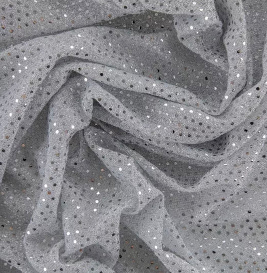 Silver Glitter Mesh