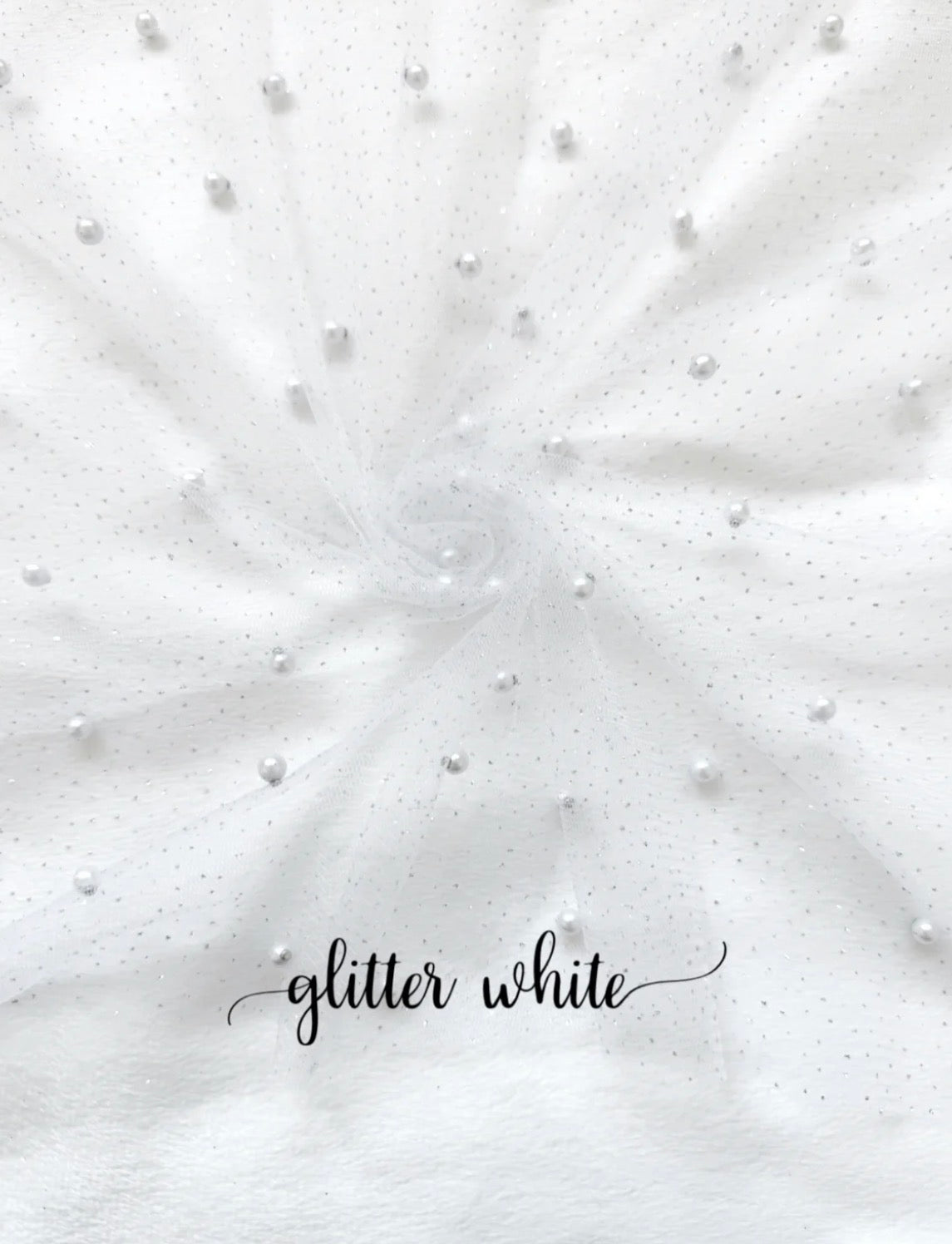 White Glitter Mesh