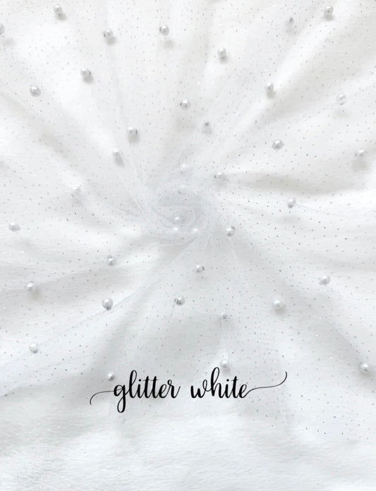 White Glitter Mesh